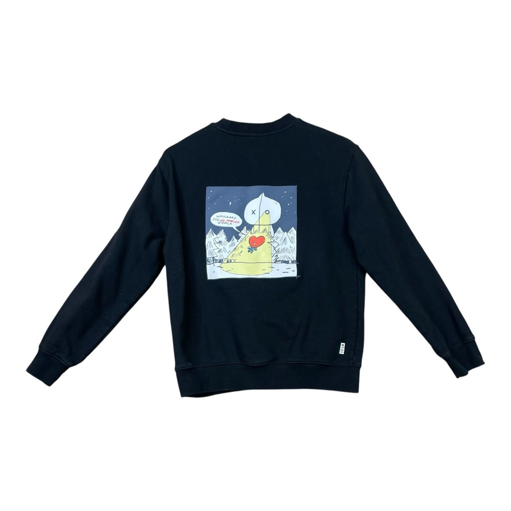 BT21 Universtar Tata Sweatshirt Black Rare LA Edition Pullover Unisex EUC Small